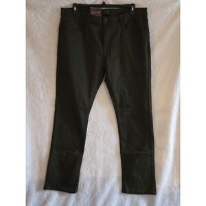 Jachs New York 38×32 Mens Dark Green Pants Straight Fit Comfort Stretch Mid-Rise